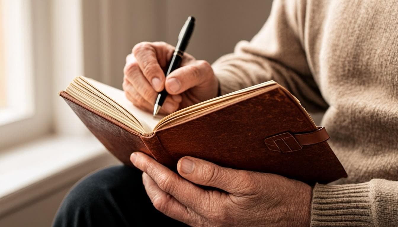 Heritage scene with vintage journal